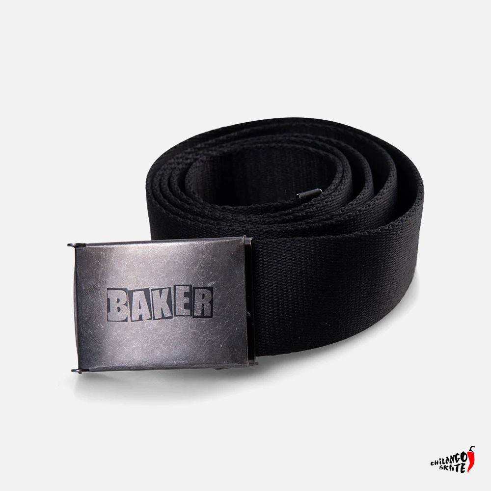 Cinturon Baker Brand Logo Black Web