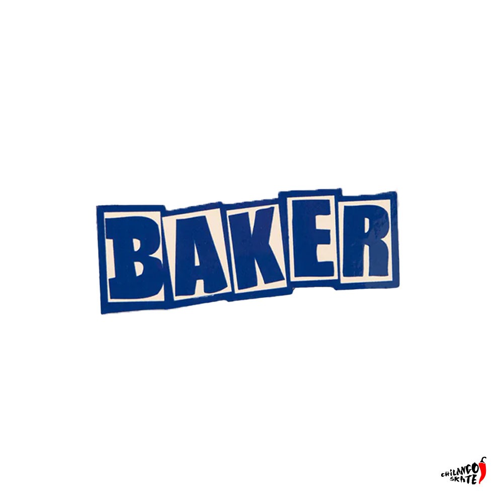 Sticker Baker Brand 13x5cm Blue