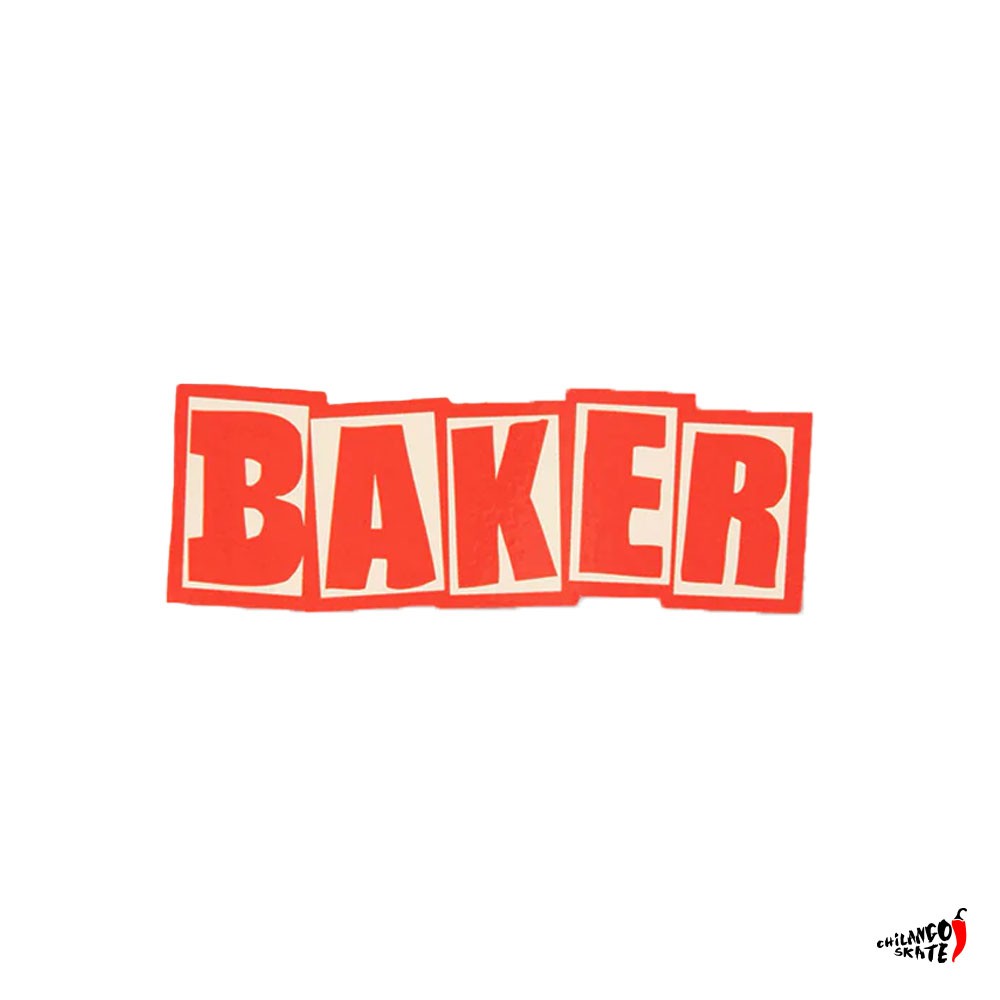 Sticker Baker Brand 13x5cm Red