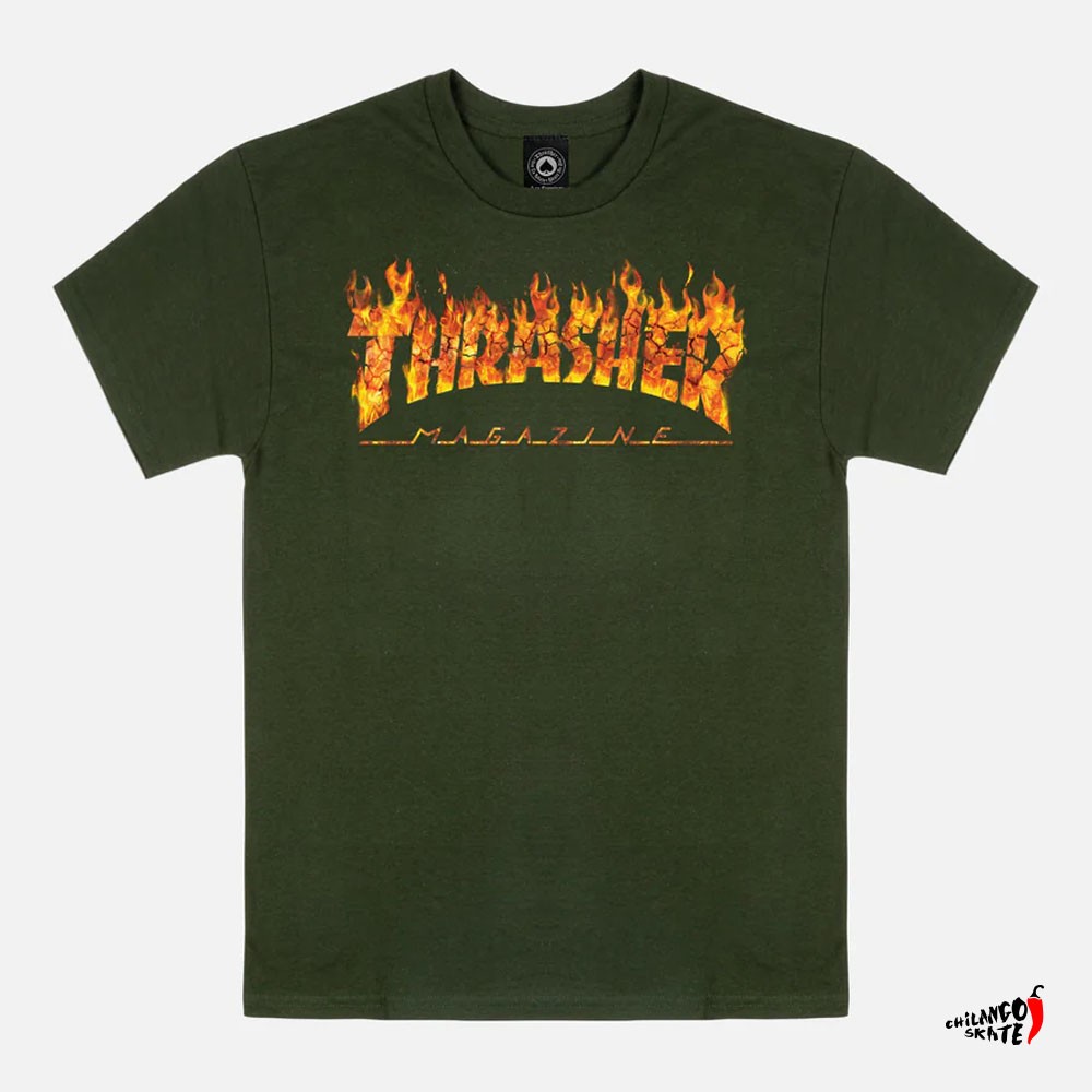 Playera Thrasher Inferno Military