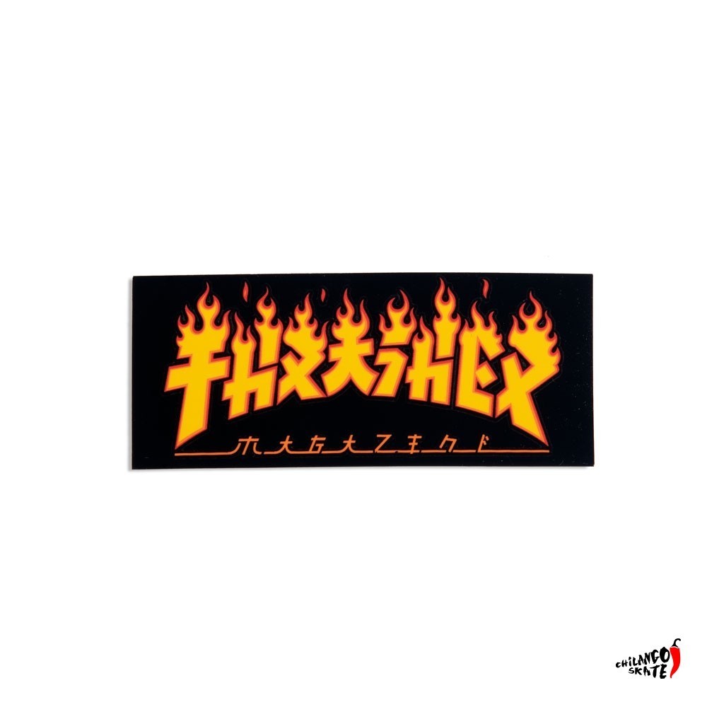 Sticker Thrasher Godzilla Flame Logo 9x4cm