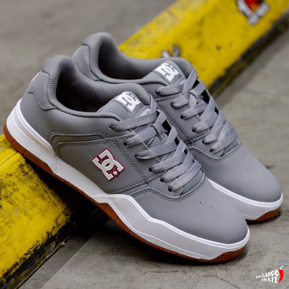 Tenis DC Shoes Central Grey White Red