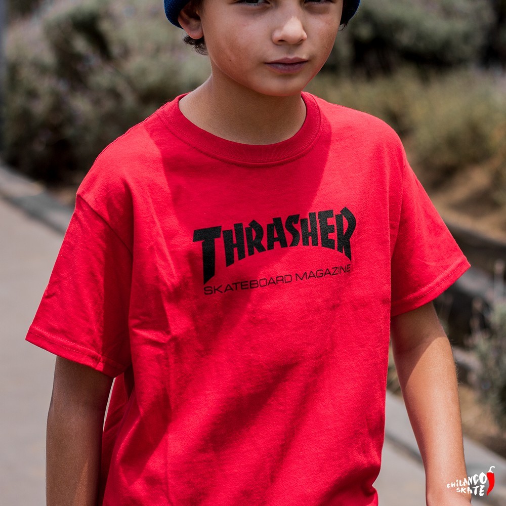 Playera Thrasher Kids Skate Mag Red